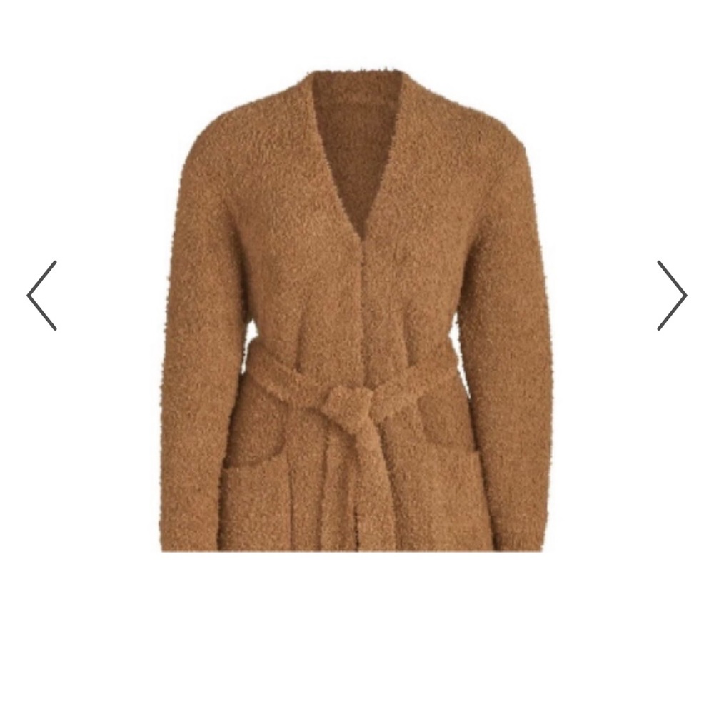 Skims cozy knit robe short camel XXS/XS